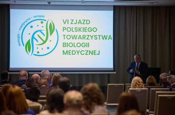 VI Zjazd Naukowy Polskiego Towarzystwa Biologii Medycznej „Biologia – Medycyna – Terapia”, 19-21.09.2024 r. Fot. Krystian Szczęsny/UW.