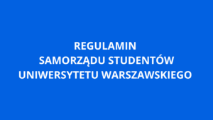 Regulamin Samorządu Studentów UW